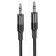 Аудіо кабель Aux Hoco UPA27 Spirit transparent (1.2m) Black