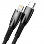 Дата кабель Baseus Glimmer Series Fast Charging Data Cable Type-C to Lightning 20W 1m (CADH000001) Black