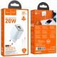 МЗП Hoco N46 Glorious PD20W+QC3.0 (1USB-A/1C) + Type-C to Lightning Blue