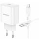 МЗП Borofone BA81A PD20W (1USB-C) + кабель Type-C to Lightning White