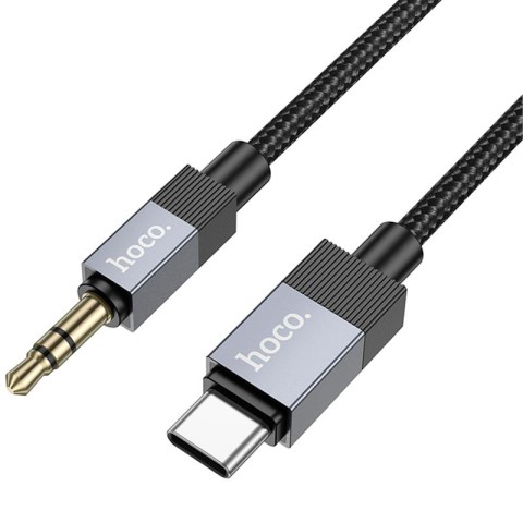 Аудіо кабель Aux Hoco UPA32B Clever digital (Type-C to AUX 3.5mm) (1m) Black