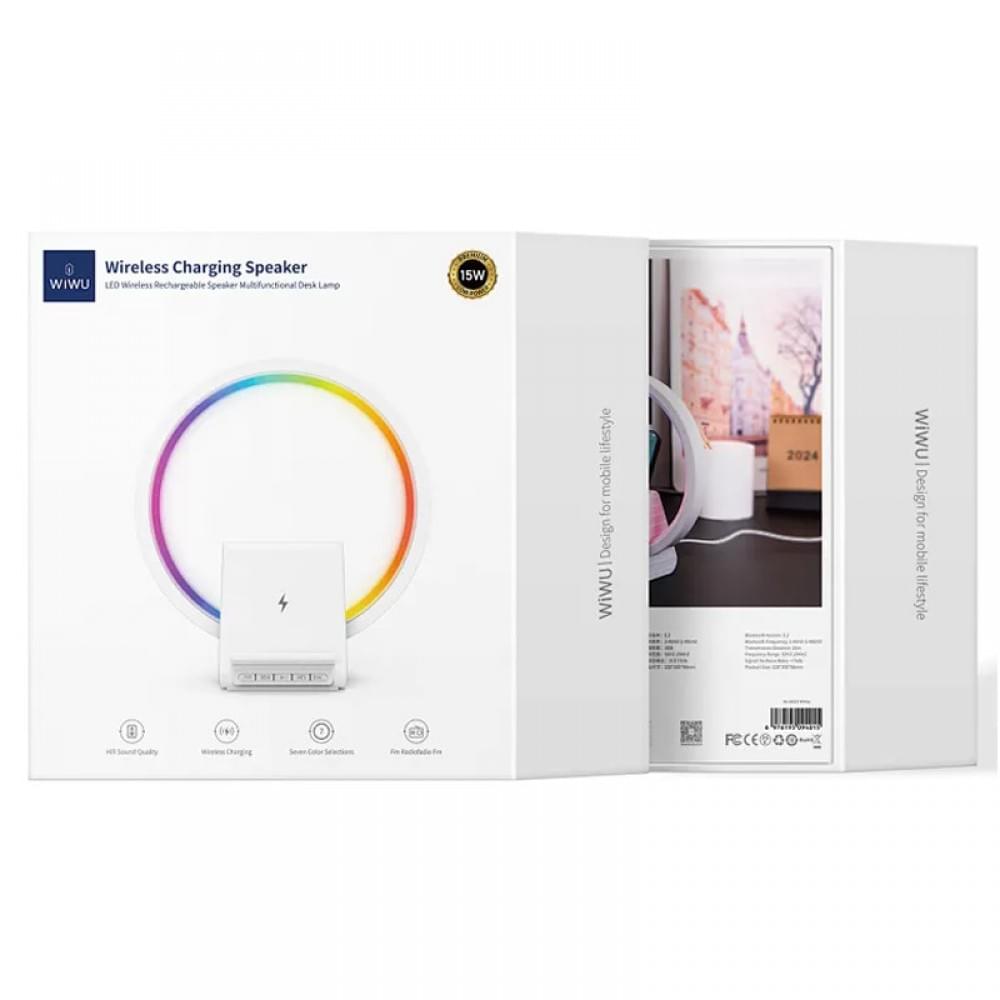 БЗУ WIWU Wi-W021 2 in 1 Wireless Charger+Bluetooth Speaker