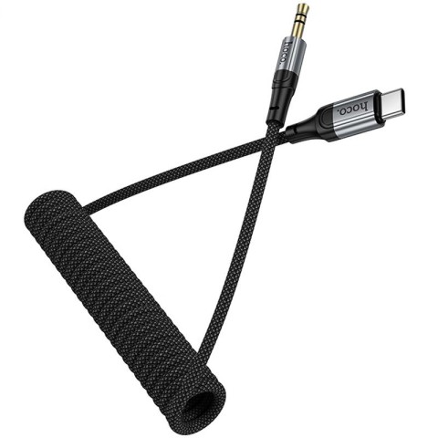 Аудіо кабель Aux Hoco UPA33B Nuevo (Type-C to AUX 3.5mm) (1.5m) Black