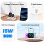 БЗУ Usams US-CD195 15W 4in1 Wireless Charging Holder With Table Lamp