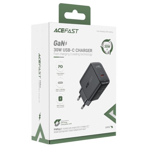 МЗП Acefast A21 PD30W GaN (1USB-C) Black
