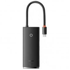Перехідник HUB Baseus Lite Series 6in1 (Type-C to HDMI + 2xUSB 3.0 + PD+SD/TF) (WKQX05) Black