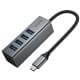 Перехідник HUB Hoco HB1C 4in1 (Type-C to 4xUSB 3.0) (1m) Metal gray