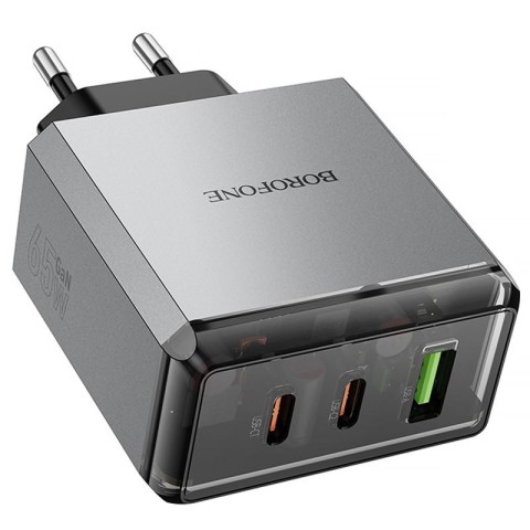 МЗП Borofone BN22 Lena PD65W (1USB-A/2C) Metal gray