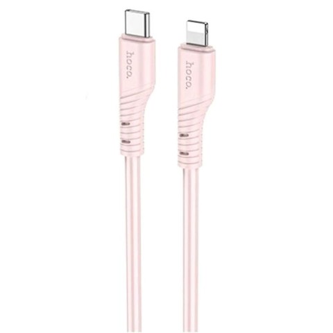 Дата кабель Hoco X97 Crystal color Type-C to Lightning 20W (1m) Light pink