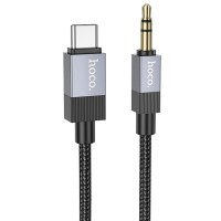 Аудіо кабель Aux Hoco UPA32B Clever digital (Type-C to AUX 3.5mm) (1m) Black