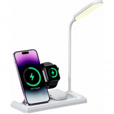 БЗУ Usams US-CD195 15W 4in1 Wireless Charging Holder With Table Lamp