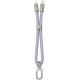Дата кабель-шнурок Hoco GH5 Elegant Type-C to Lightning (0.21m) Denim Blue