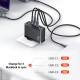 МЗП Usams US-CC163 T50 4 Ports GaN Fast Charger 100W (1USB-A/3C) Black