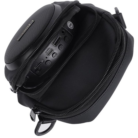 Сумка крос-боді зі вбудованою колонкою Hoco HC41 Wave Bass Black