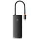 Перехідник HUB Baseus Lite Series 6in1 (Type-C to HDMI + 2xUSB 3.0 + PD+SD/TF) (WKQX05) Black Перехідник HUB Baseus Lite Series 6in1 (Type-C to HDMI + 2xUSB 3.0 + PD+SD/TF) (WKQX05) Black