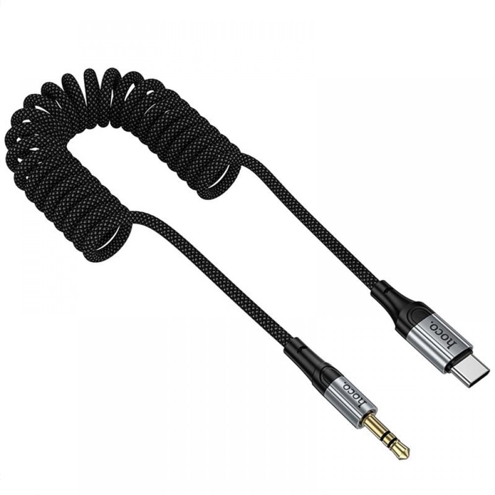 Аудіо кабель Aux Hoco UPA33B Nuevo (Type-C to AUX 3.5mm) (1.5m) Black