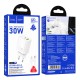МЗП Hoco N63 Gentle PD30W+QC3.0 (1USB-A/1C) + кабель Type-C to Lightning White