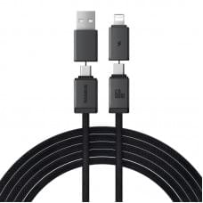 Дата кабель Baseus Versatile Two-for-Two USB/Type-C to Type-C/Lightning 60W (2m) (P10383000) Cluster Black