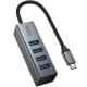 Перехідник HUB Hoco HB1C 4in1 (Type-C to 4xUSB 3.0) (1m) Metal gray