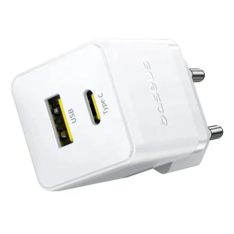 МЗП Baseus Palm Fast Charger 20W (1USB-A/1C) (P10111608) Moon White