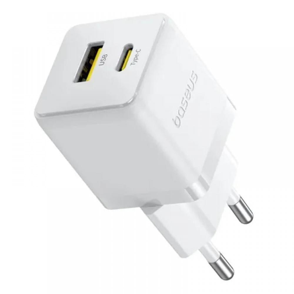МЗП Baseus Palm Fast Charger 20W (1USB-A/1C) (P10111608) Moon White