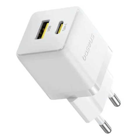 МЗП Baseus Palm Fast Charger 20W (1USB-A/1C) (P10111608) Moon White