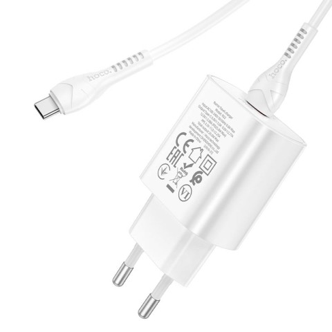 МЗП Hoco N22 Jetta PD25W (1USB-C) + кабель Type-C to Type-C Білий