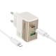 МЗП Hoco CS73A Star Speed PD30W+QC3.0 (1USB-A/1C) + кабель Type-C to Lightning White