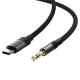Аудіо кабель Aux Acefast J11 (Type-C to AUX 3.5mm plug) (1m) Black