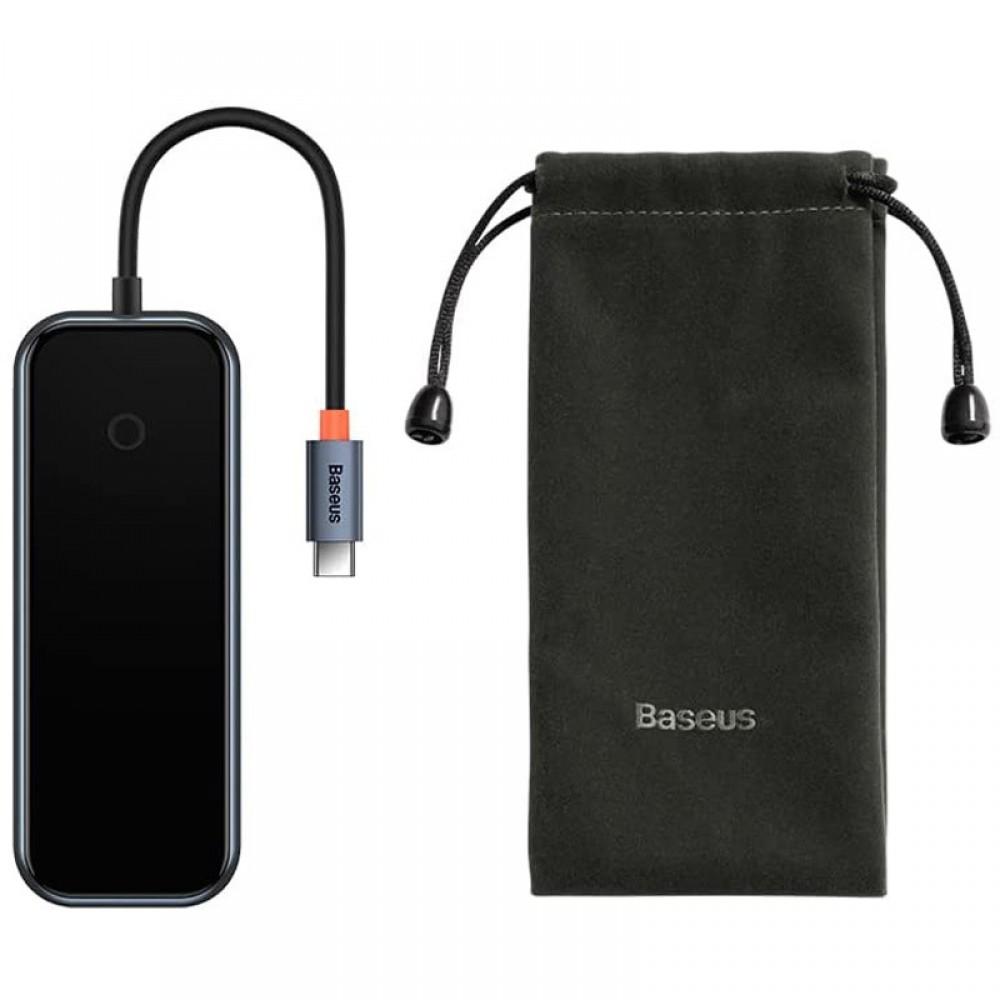 Перехідник Baseus Hub AcmeJoy 7-Port Type-C (HDMI*1+USB3.0*2+USB2.0*1+Type-C PD&Data*1+SD/TF) (WKJZ) Dark Gray