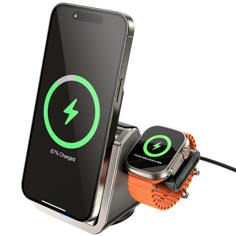 БЗП Borofone BQ30 Wide 3in1 15W Metal gray