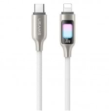 Дата кабель Usams US-SJ749 With Colorful Light TC Ser. Type-C to Lightning 30W (1.2m)