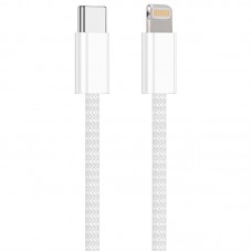 Дата кабель USB-C to Lightning FineWoven Mac PD for Apple (AAA) (1m) (no box) White