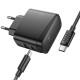 МЗП Hoco CS63A Bright PD65W (1USB-A/1C) + кабель Type-C to Type-C Black
