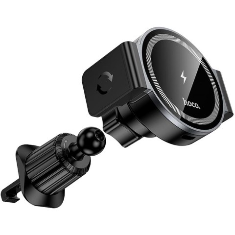 Автотримач з БЗП Hoco HW35 Power 15W (air outlet) Black