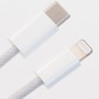 Дата кабель USB-C to Lightning FineWoven Mac PD for Apple (AAA) (1m) (no box) White