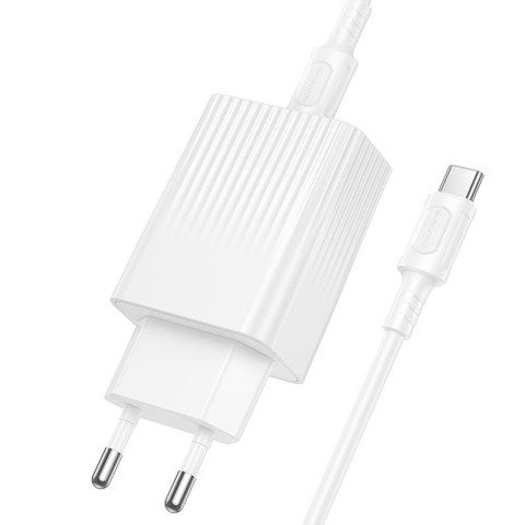 МЗП Borofone BAS73A Source PD20W (1USB-C) + кабель Type-C to Type-C White