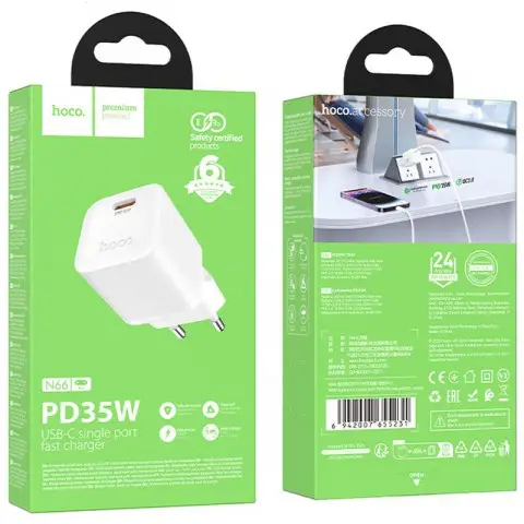 МЗП Hoco N66 Ingenious PD35W (1USB-C) White