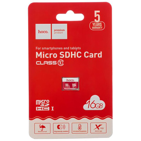 Карта пам'яті Hoco microSDHC Class 10 - 16GB (без адаптера) Marsala