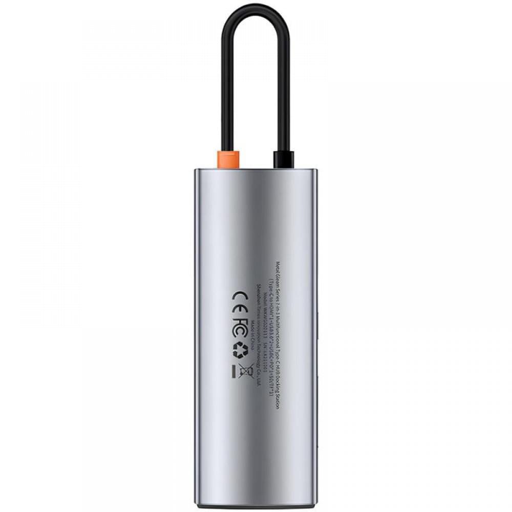Перехідник HUB Baseus Metal Gleam Series Starjoy 7-in-1 Multifunctional (WKWG020113) Сірий