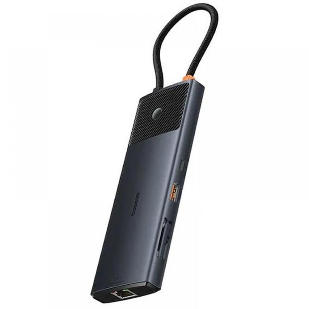 Перехідник HUB Baseus Metal Gleam II OS 10in1 Dual Display (B00061800123-01) Cosmic Black