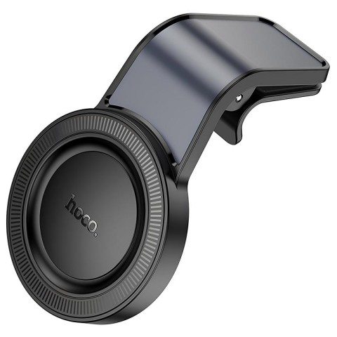 Автотримач Hoco H59 Show ring magnetic (L air outlet) Black / Metal gray