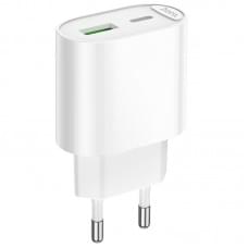 МЗП Hoco C109A Fighter PD20W+QC3.0 (1USB-A/1C) White
