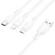 Дата кабель Borofone BX71 USB to 3in1 (1m) Білий