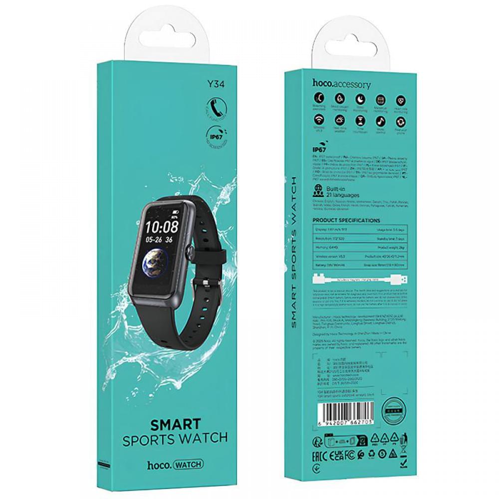 Смарт-годинник Hoco Smart Watch Y34 Smart sports watch (call version) Black