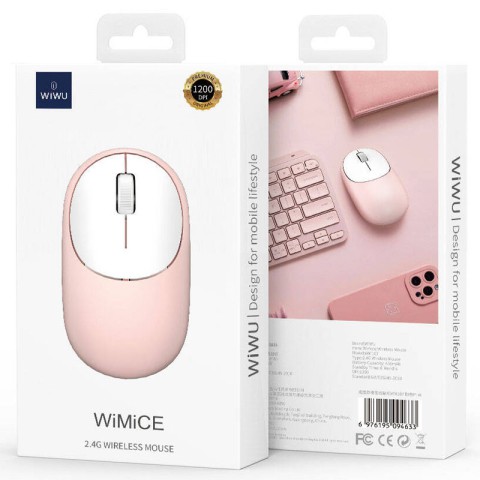 Миша бездротова WIWU WM107 Bluetooth + 2.4G Pink