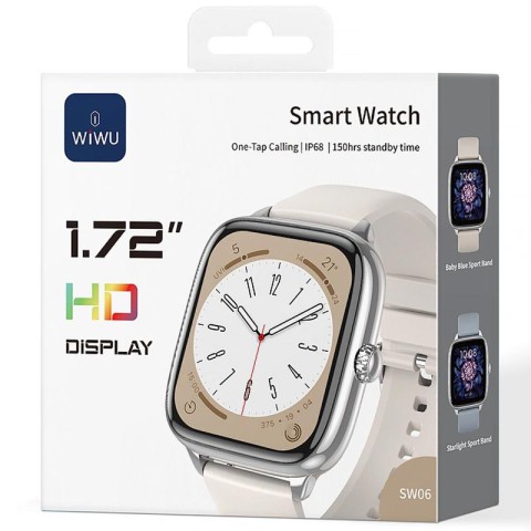 Смарт-годинник WiWU SW06 Smart sports watch (call version) Silver