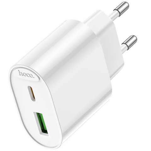 МЗП Hoco C109A Fighter PD20W+QC3.0 (1USB-A/1C) White