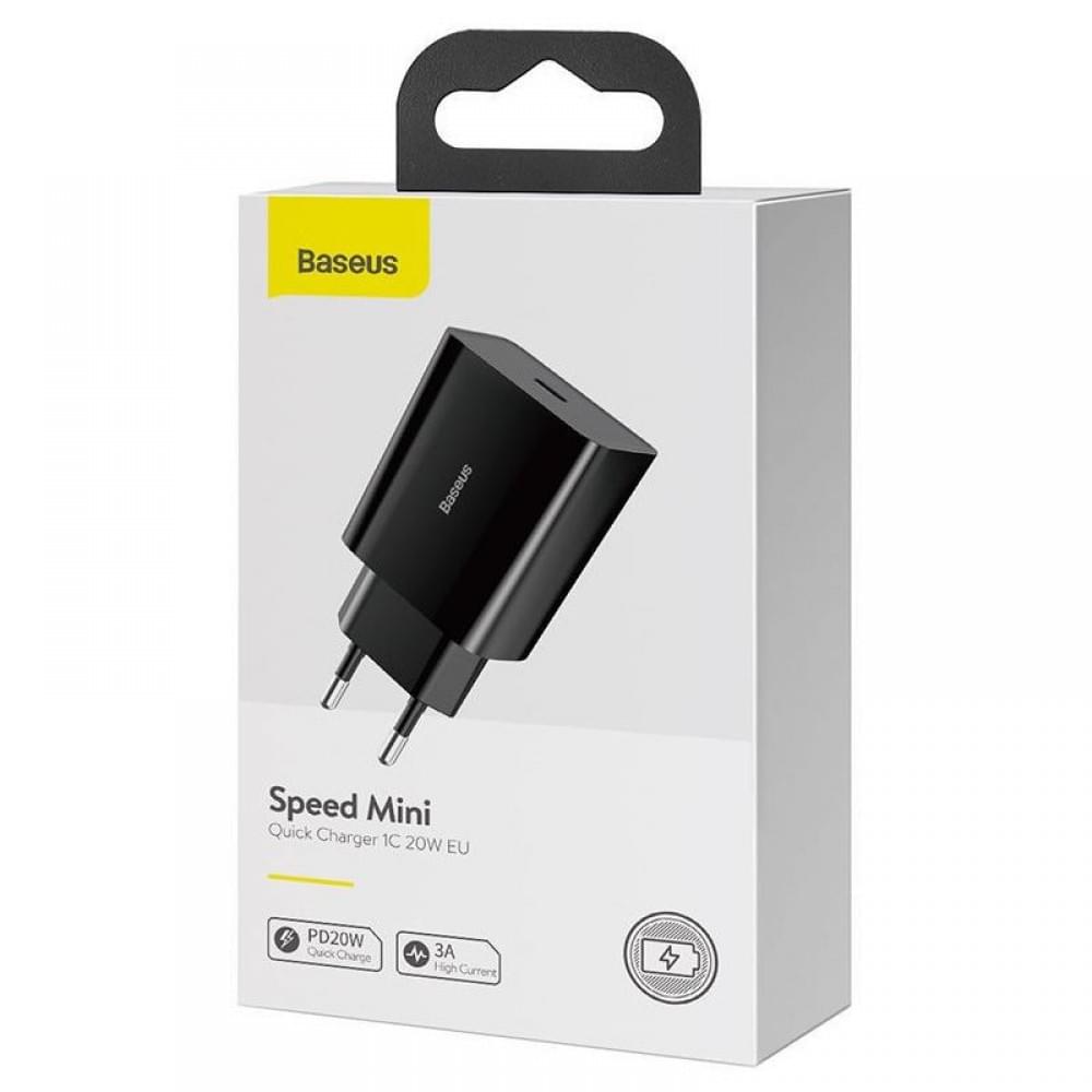 МЗП Baseus Speed Mini Quick Charger 20W (1USB-C) (CCFS-S) Чорний