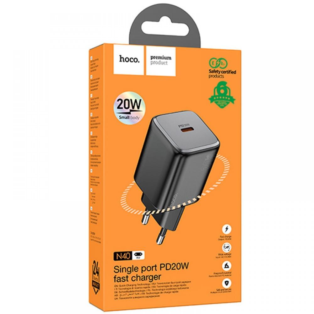 МЗП Hoco N40 Mighty PD20W (1USB-C) Black